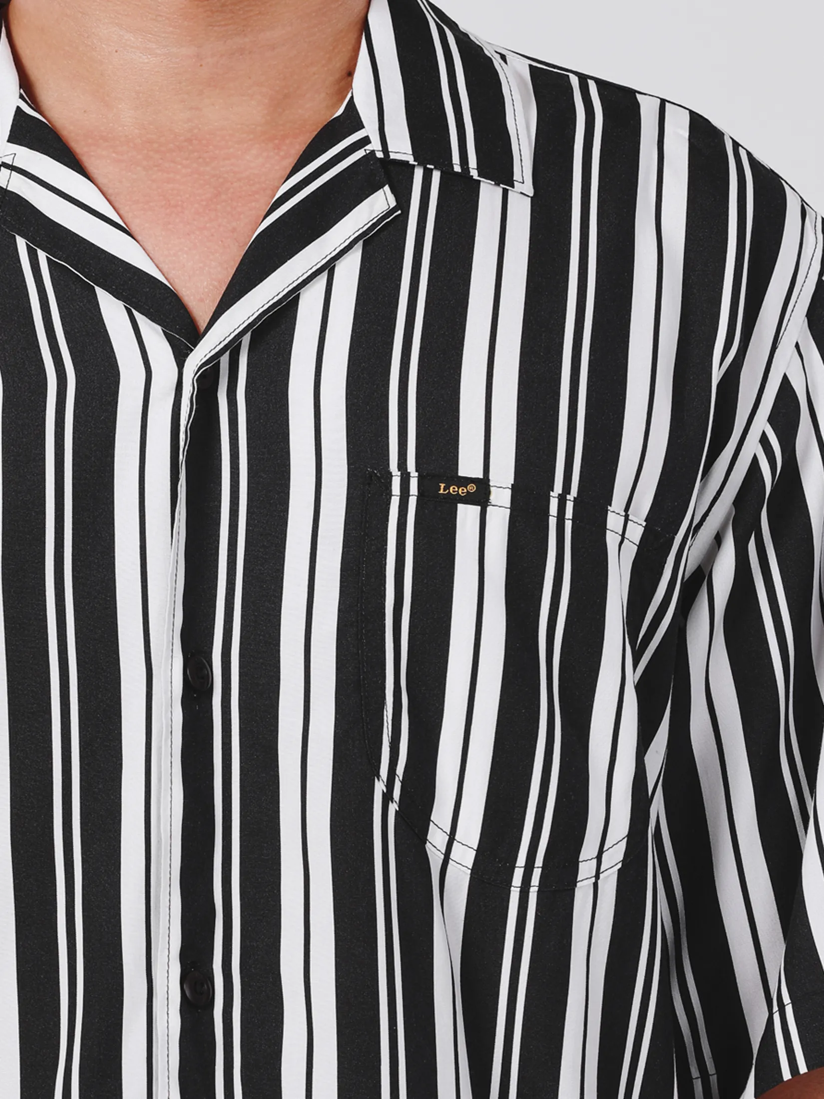 LEE Men s Shirt Short Sleeve Comfort Fit Black