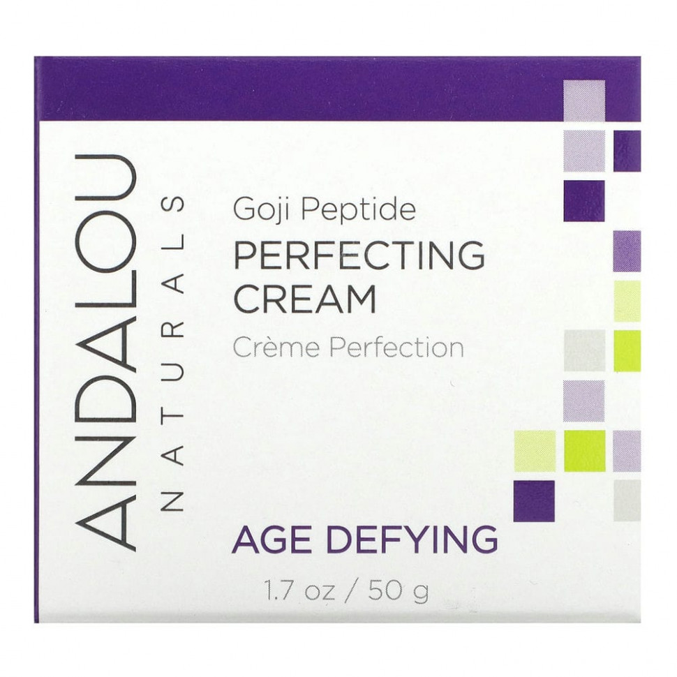 Andalou Naturals, Выравнивающий крем, с супер годжи и пептидами, антивозрастной, 1,7 жидкой унции (50 мл)