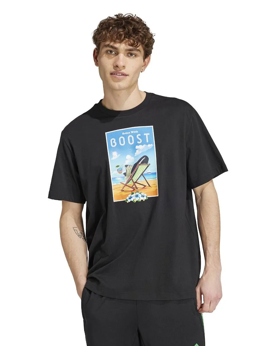 ADIDAS Men T-Shirt Boost Short Sleeve Graphic