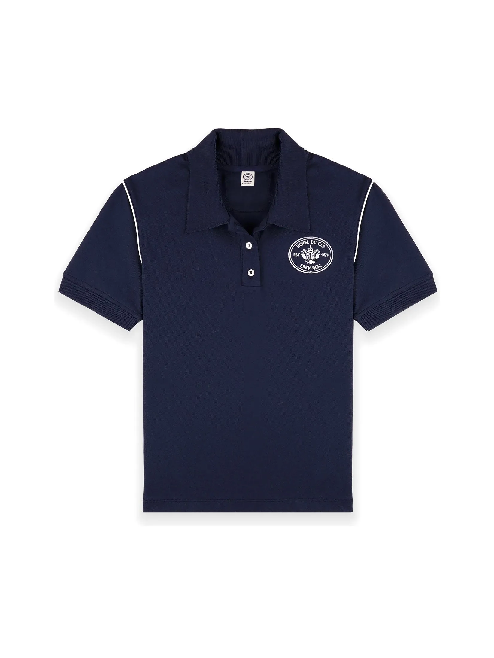 SPORTY & RICH Unisex Polo Eden Crest Embroidered Pique