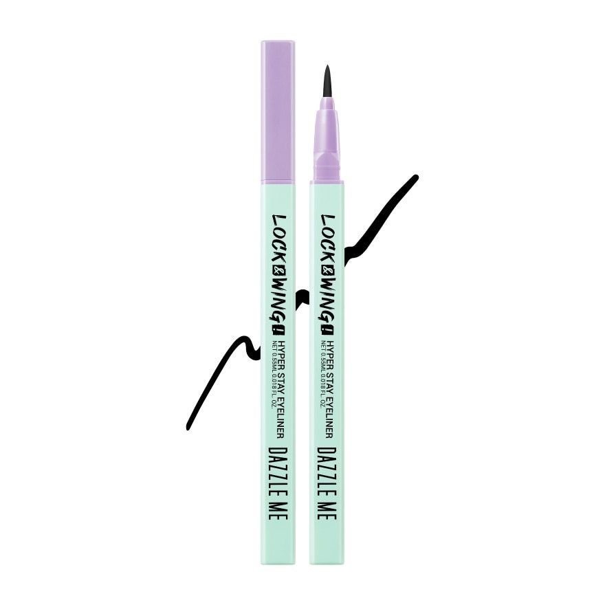 Dazzle Me Lock  Wing Hyper Stay Eyeliner 0.5g. Black