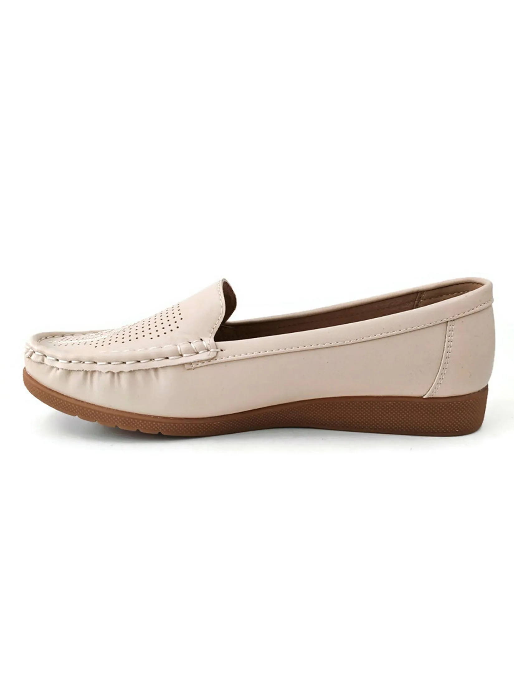 KLIN Woman Moccasin Slip-On Cream