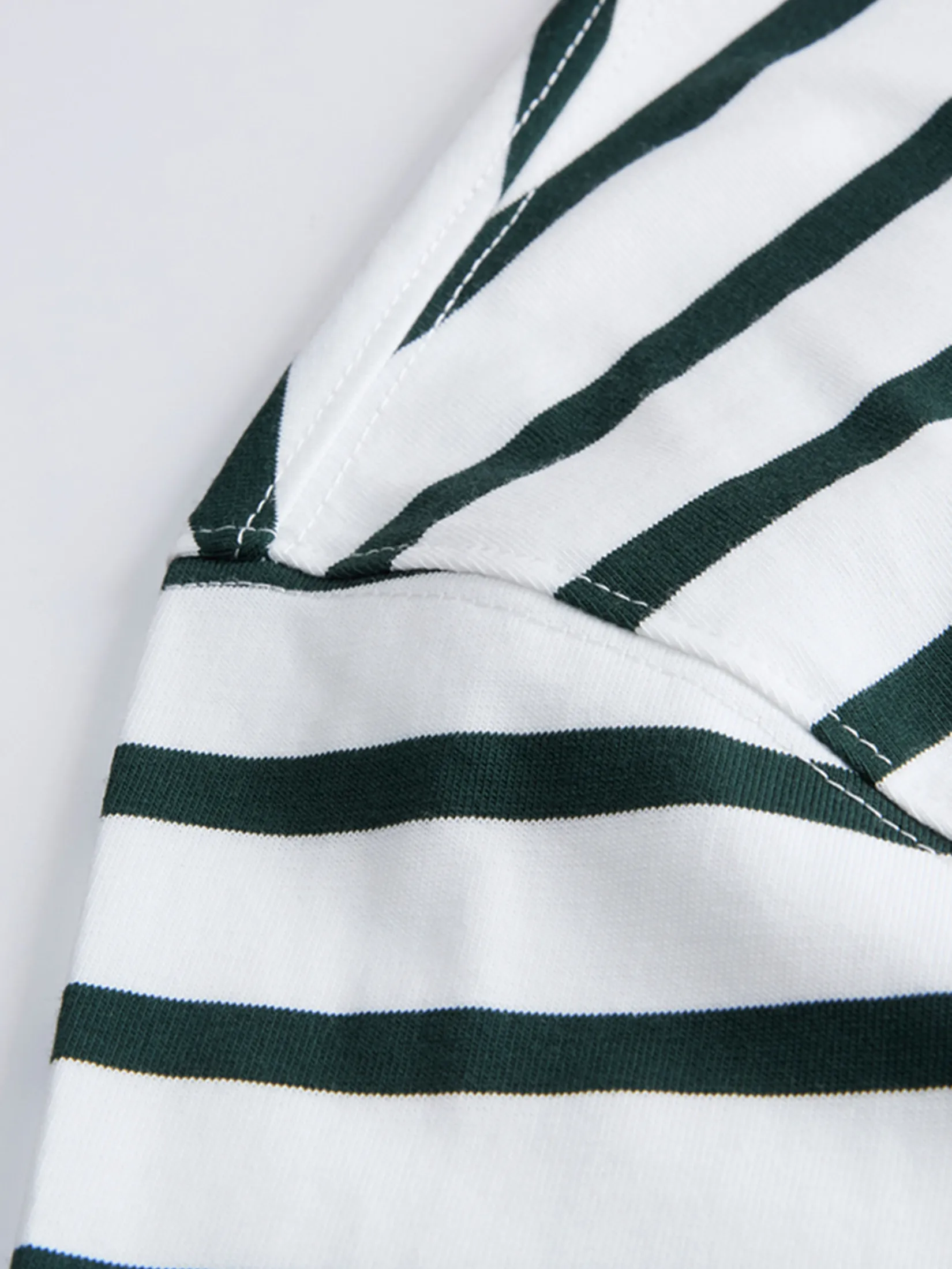 GIORDANO Men s Online Exclusive Timeless Comfort Striped T-shirt (Korea) White x Green