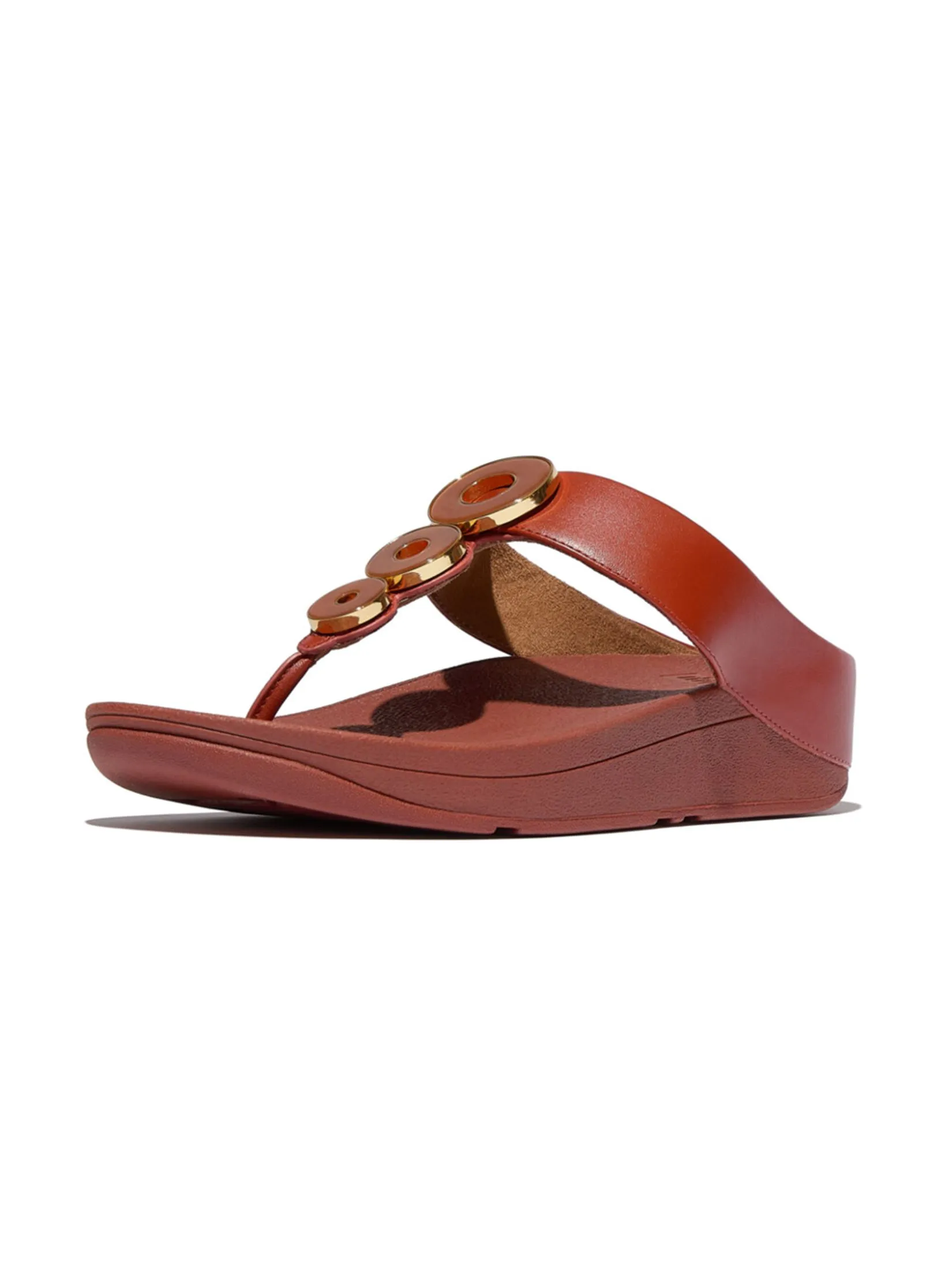 FitFlop™ WOMEN'S FINO RESIN-HOOP LEATHER BROWN