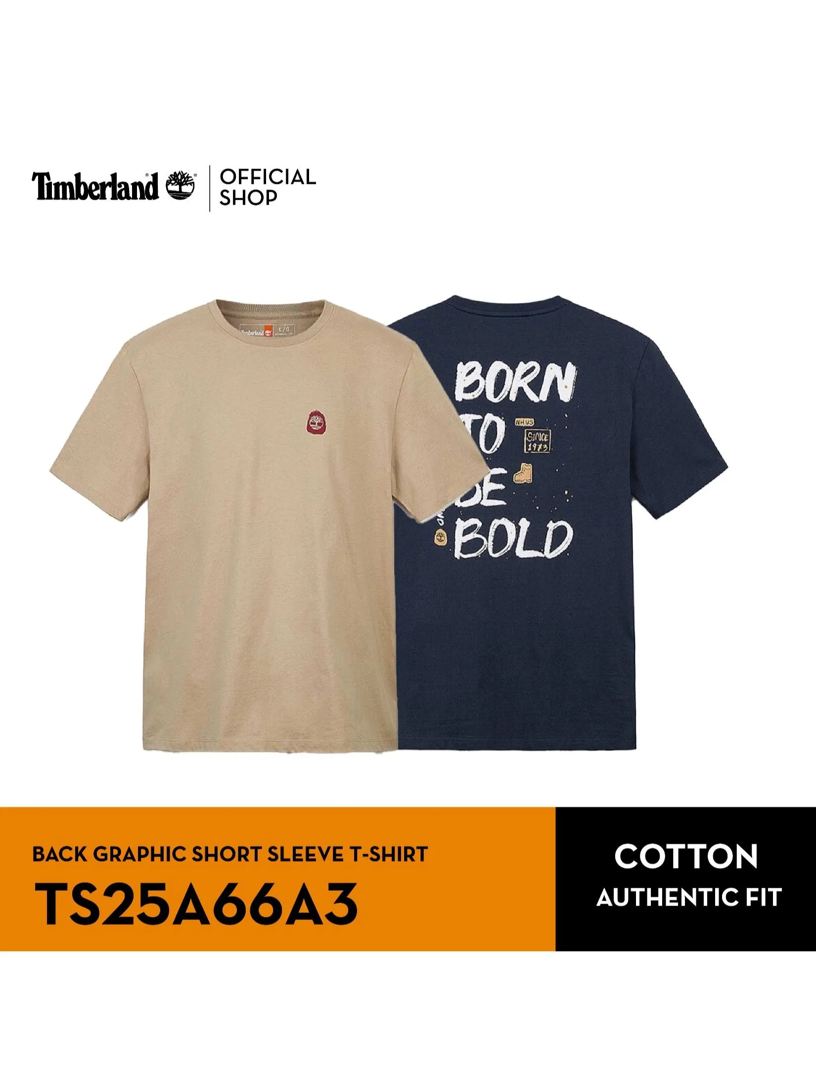 TIMBERLAND Men's Back Graphic Short Sleeve T-Shirt Navy