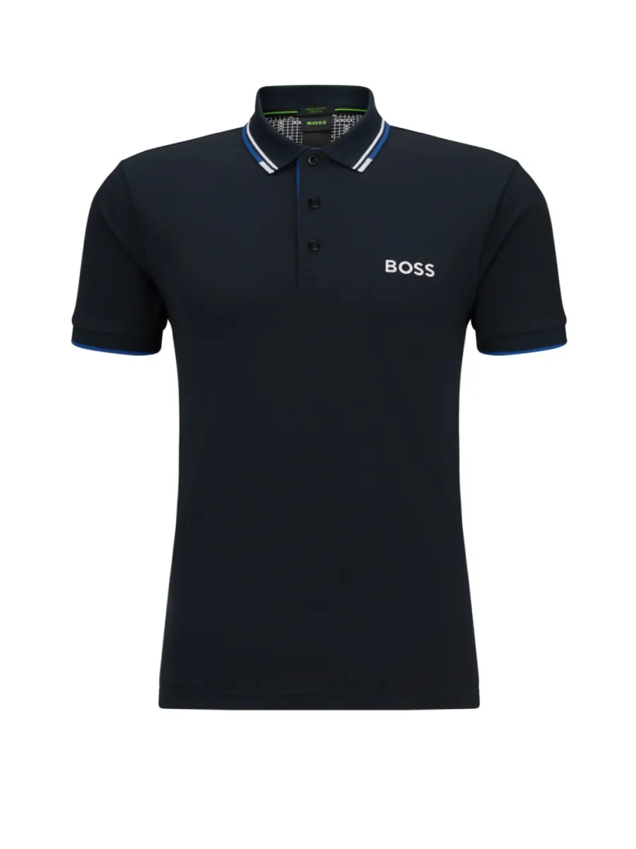 BOSS Men s Polos Regular Fit Dark Blue