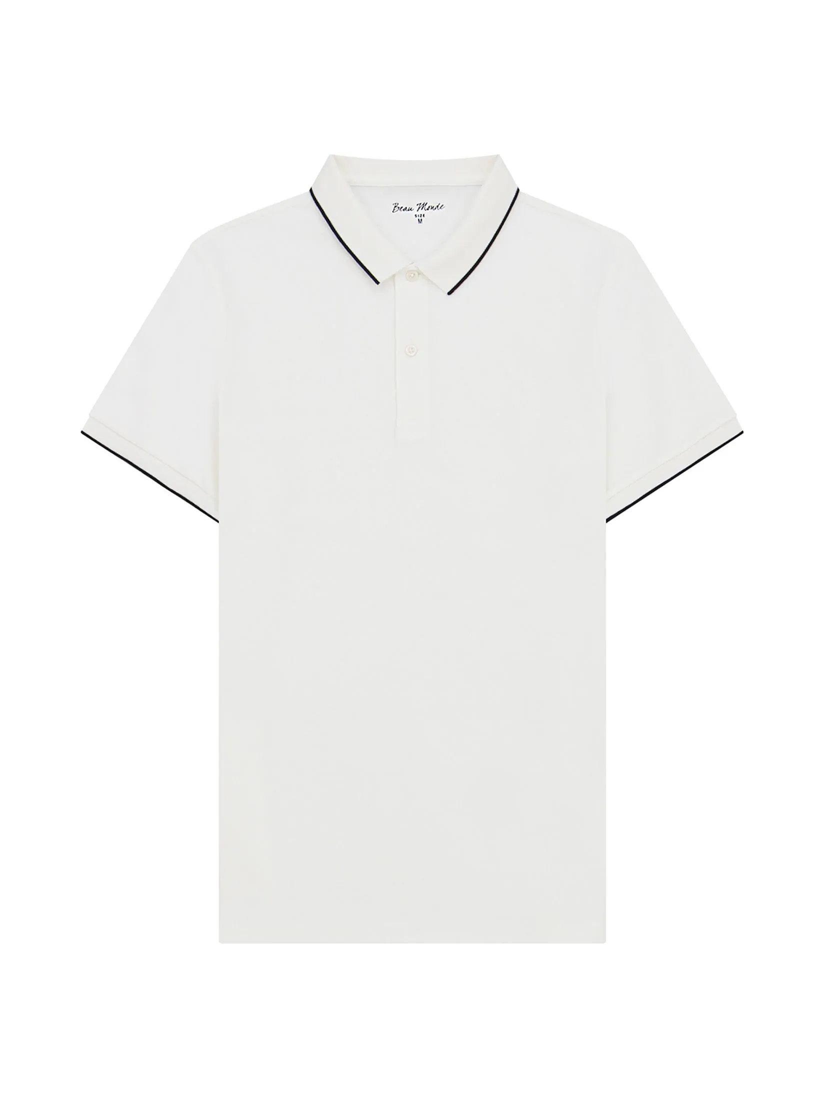GIORDANO Beau Monde | Men's Cool Jade Solid Polo (Online Exclusive) Snow White