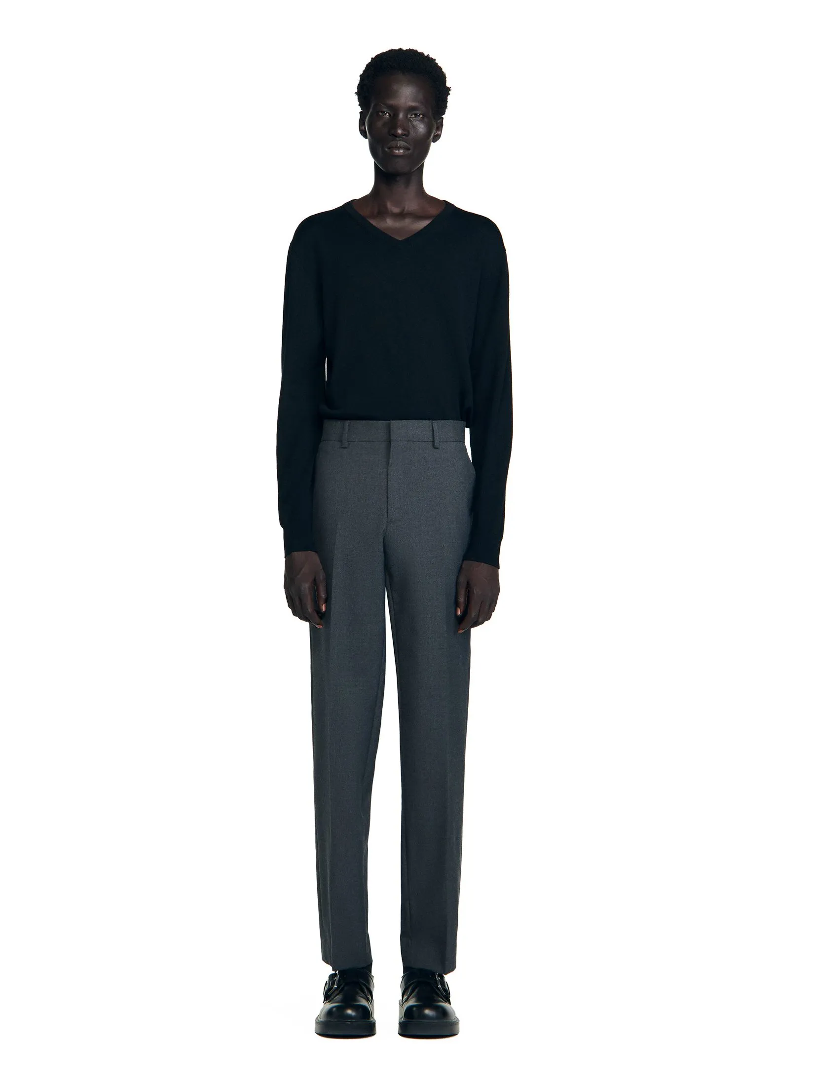 SANDRO Wool Suit Trousers