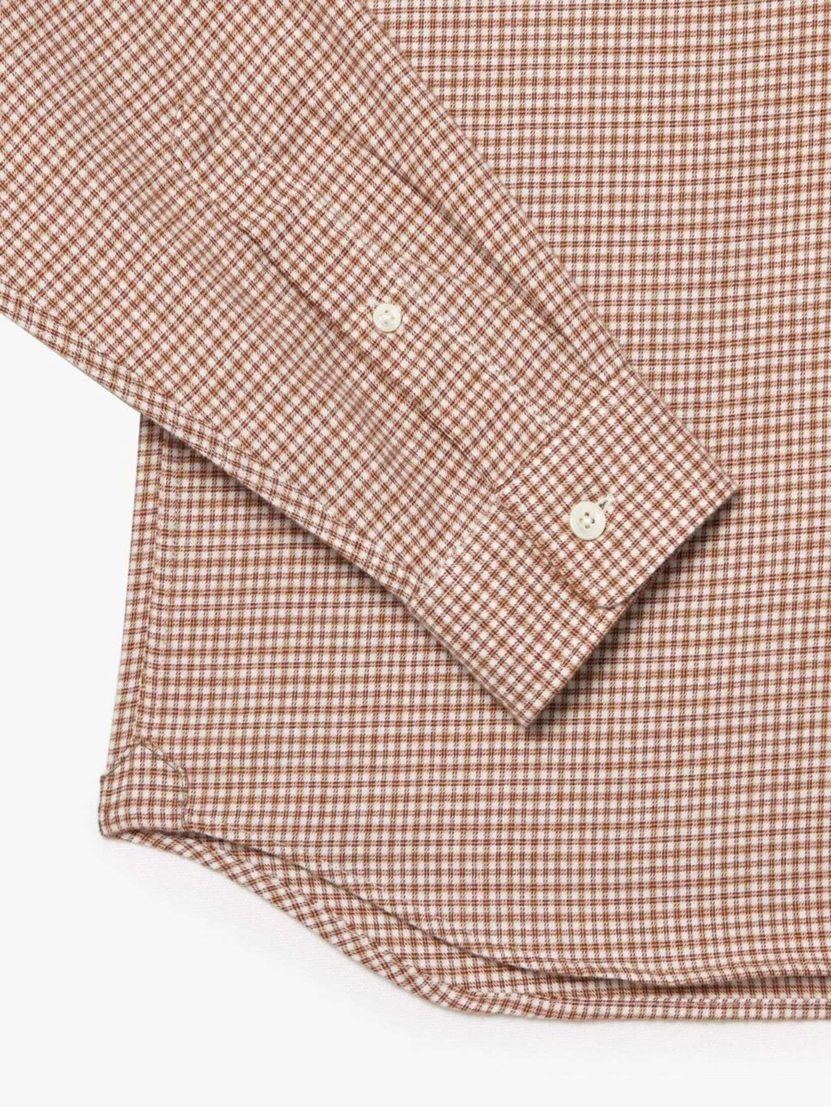 LACOSTE Regular Fit Pocket Front Checked Shirt Beige
