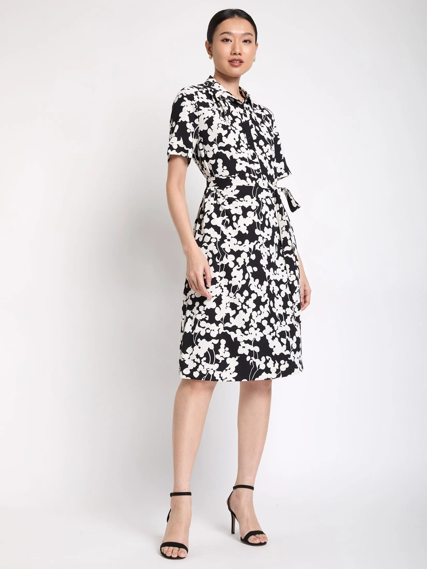 EXPRESSIONS Women Shirt Dress With Bow Detail