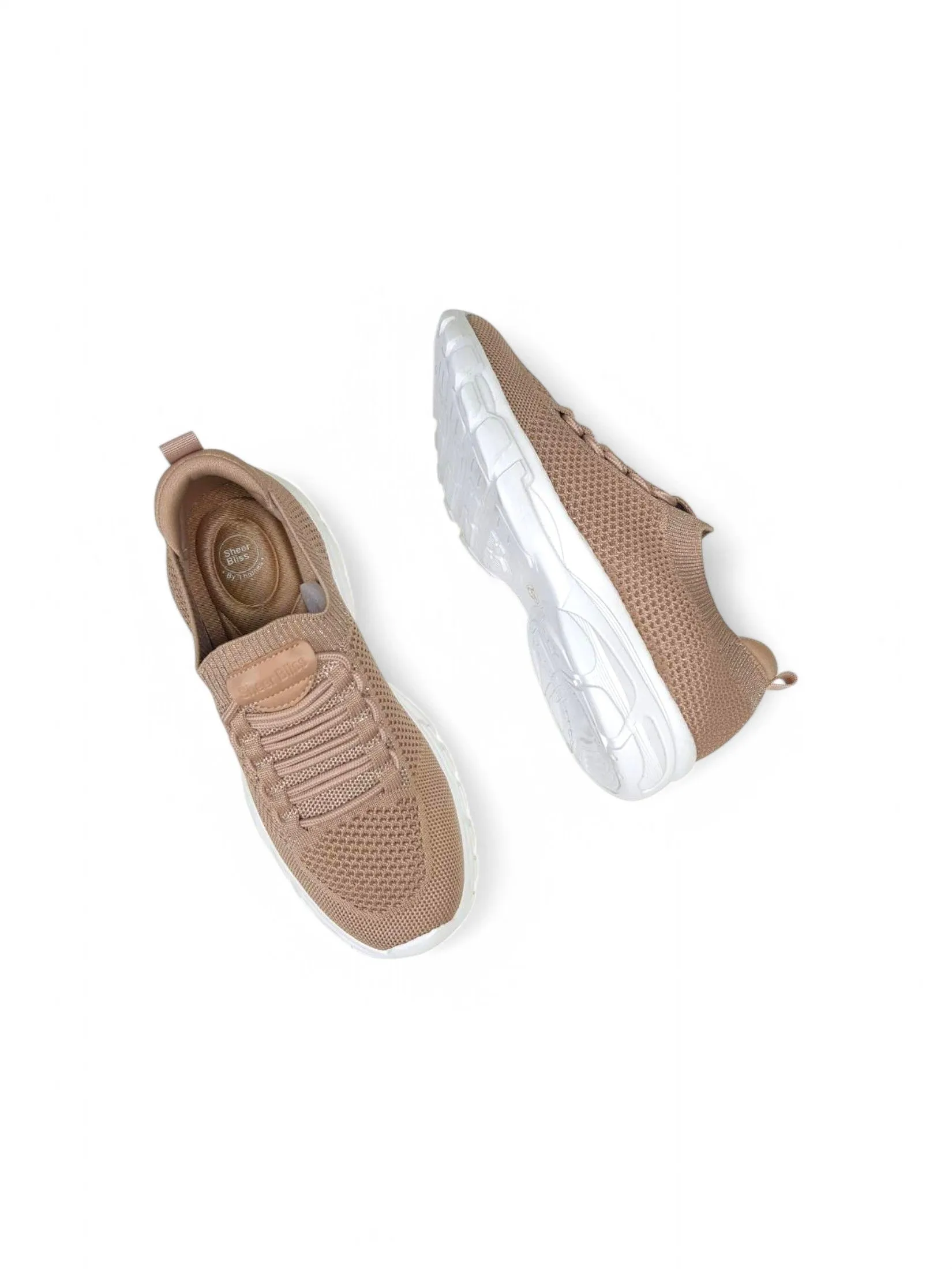 THAMES Women Work shoes Sneakers Height 1 Inch Beige