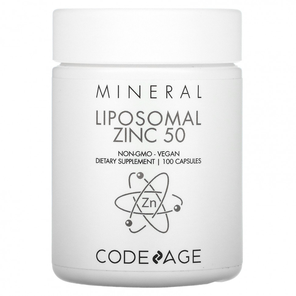 Codeage, Liposomal, цинк 50, 100 капсул