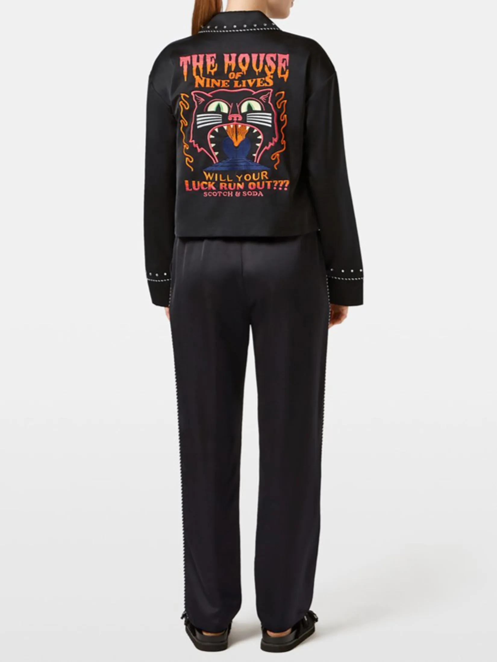 SCOTCH&SODA Women Jacket Souvenir Embroidery Black