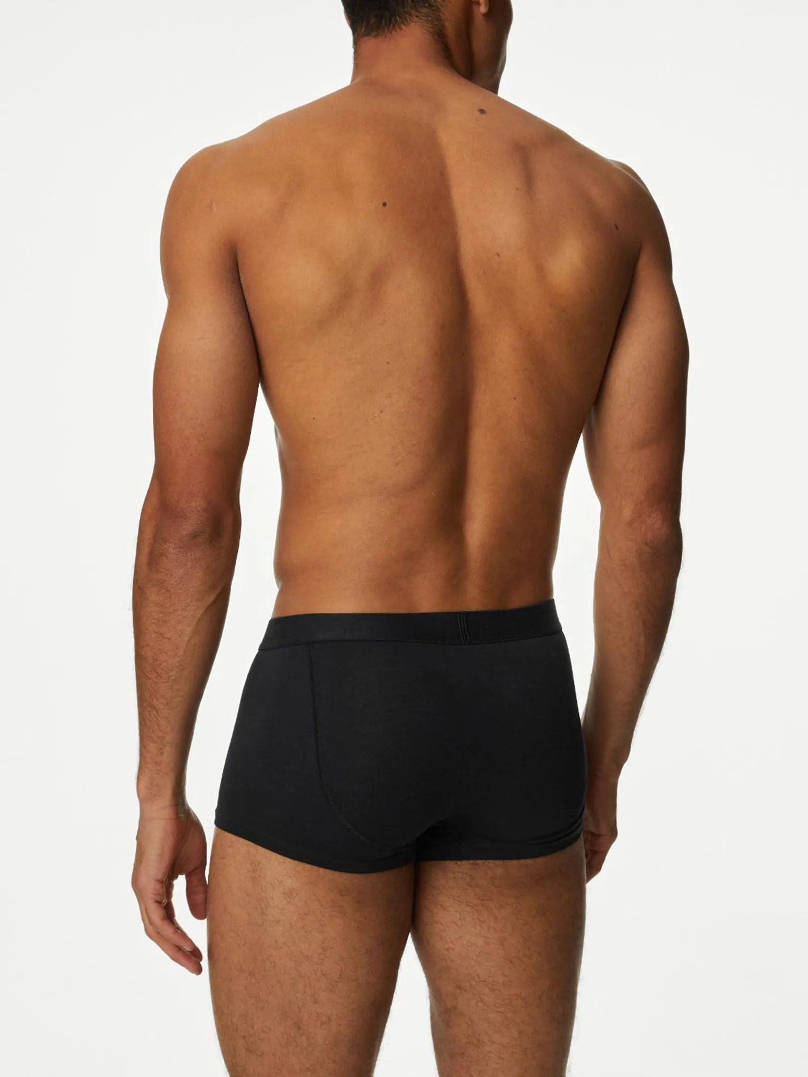 MARKS & SPENCER Men Underwear Set 5 Packs Cool & Fresh Cotton Rich Hipsters Black