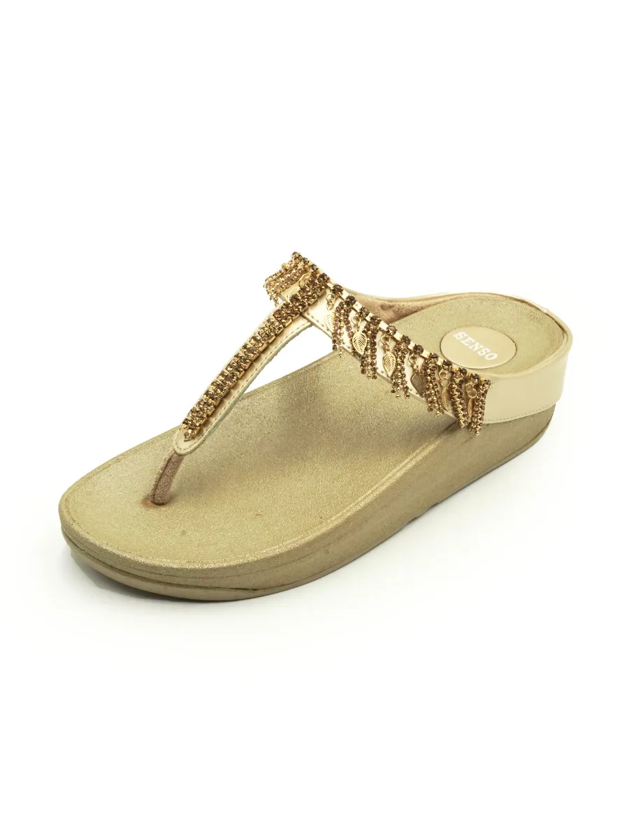 SENSO Women Comfort Sandals J81015 Gold Size - 36 EU