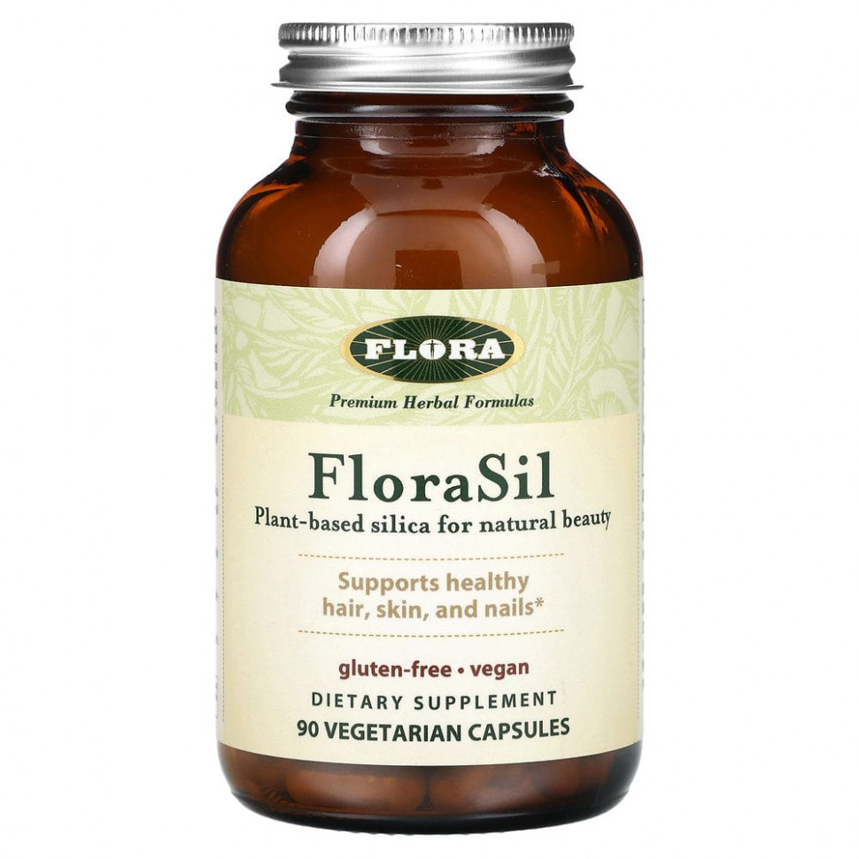 Flora, FloraSil, 90 вегетарианских капсул - FLO-61434-180 шт.