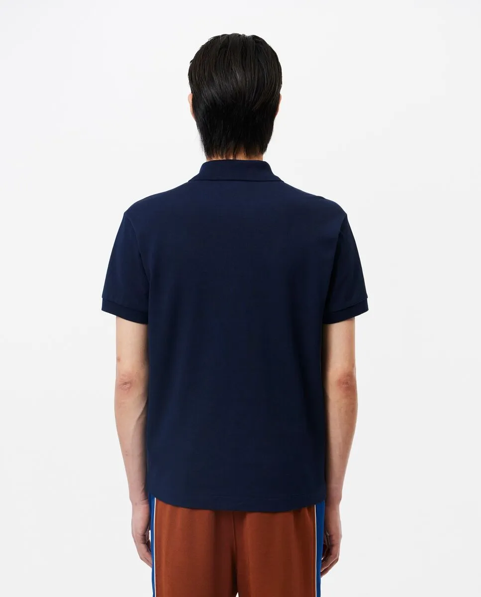 LACOSTE Original L.12.12 Petit Piqu  Cotton Polo Shirt Navy Blue