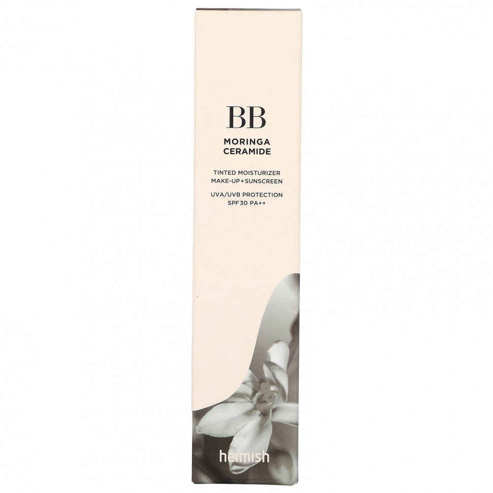 Heimish, BB Moringa Ceramide, тонирующее увлажняющее средство для макияжа и солнцезащитного крема, SPF 30 PA ++, глубокий, 30 г (1,05 унции)