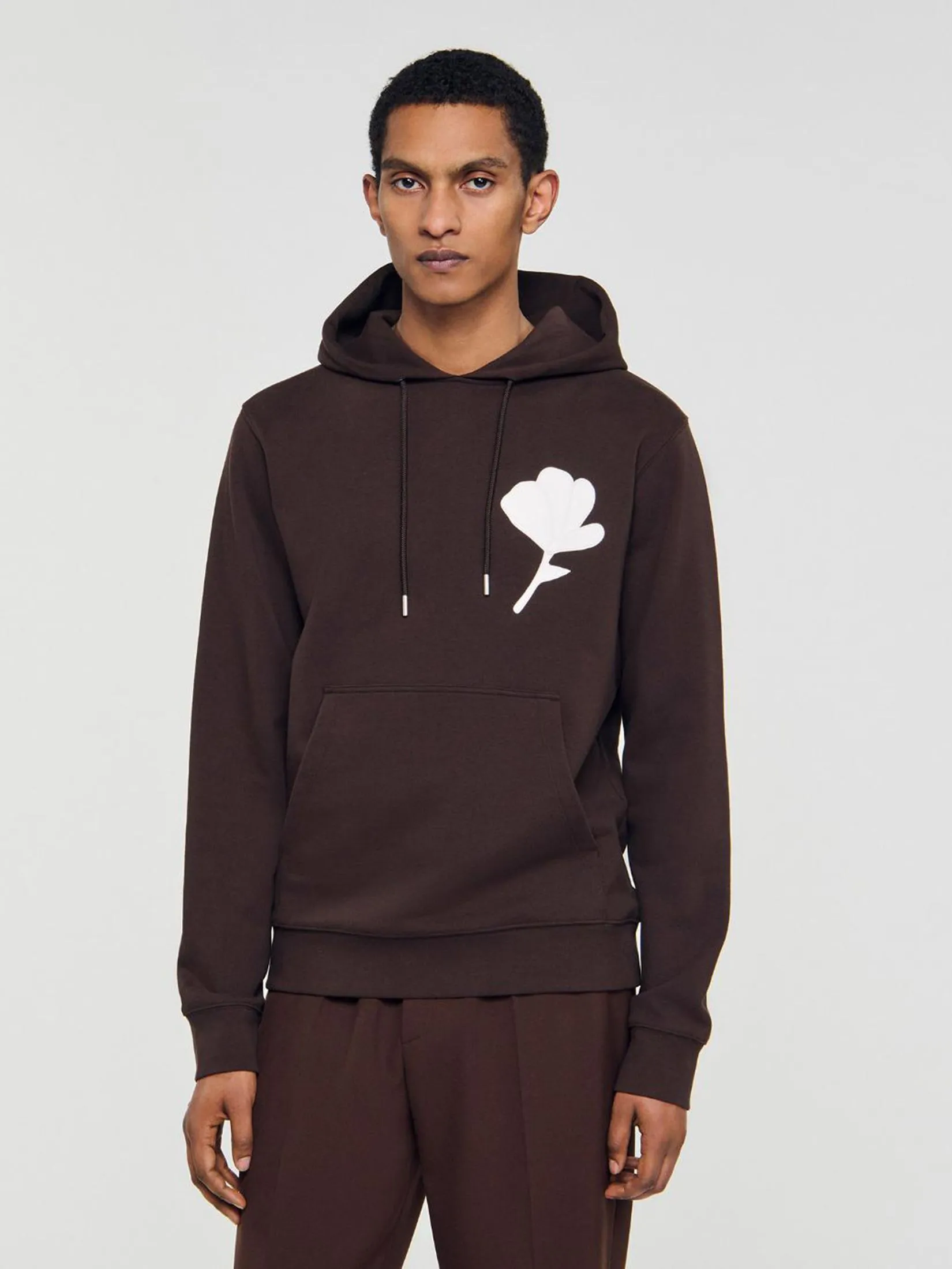 SANDRO Sweatshirt With Flower Patch