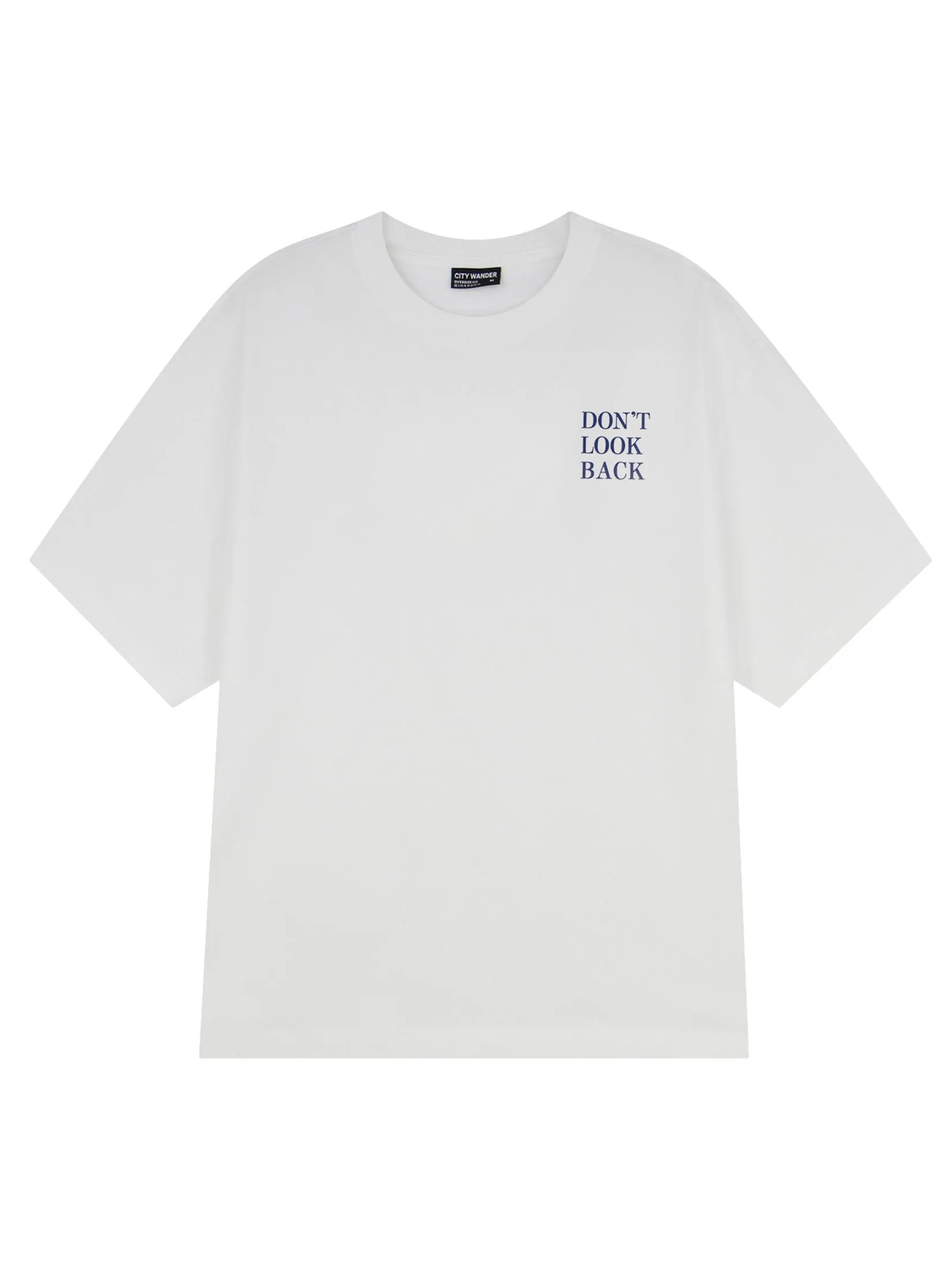 GIORDANO Men's City Wander Collection Crew Neck Short Sleeve Oversize Printed Tee White