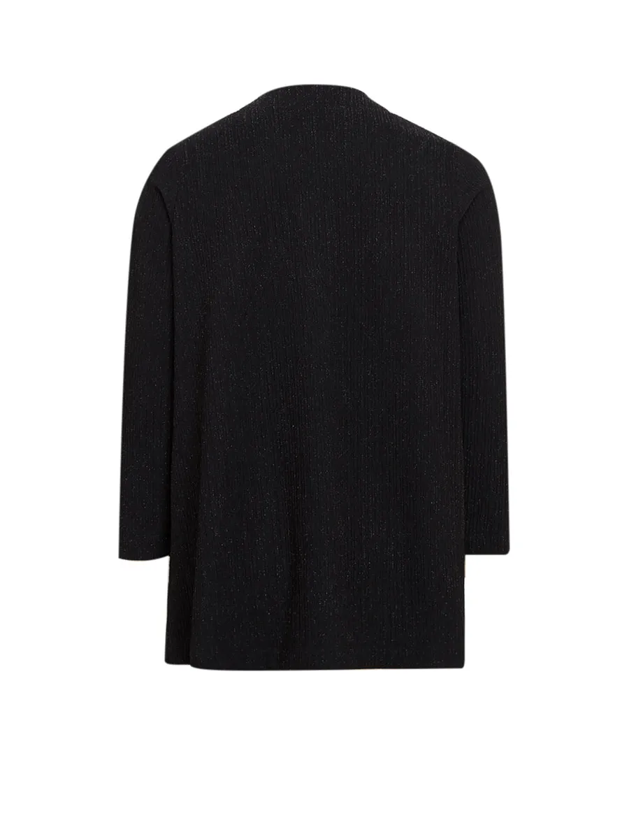 CRUISE BY CHRISTIANA Black Texture Cardigan Knit Top No.CC94P1C6123