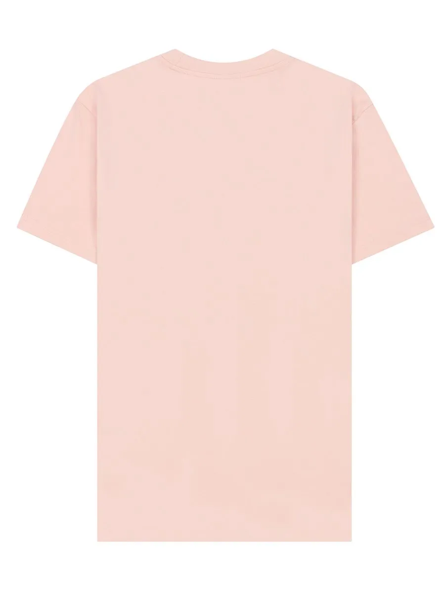 GIORDANO Men's Interlock Embroidery Tee (Liquid Touch) Evening Sand Pink