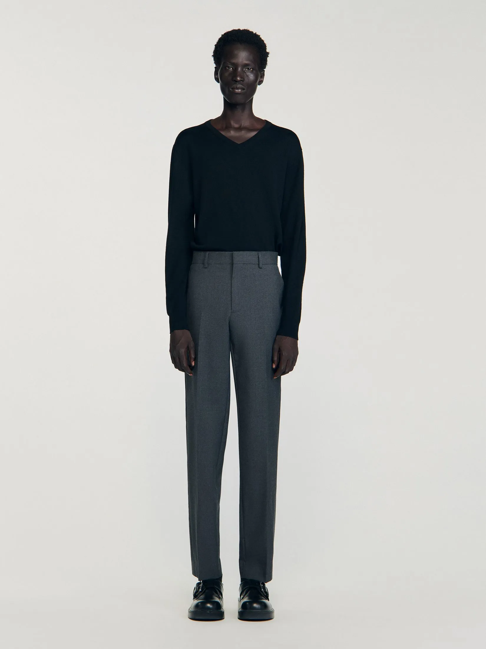 SANDRO Wool Suit Trousers