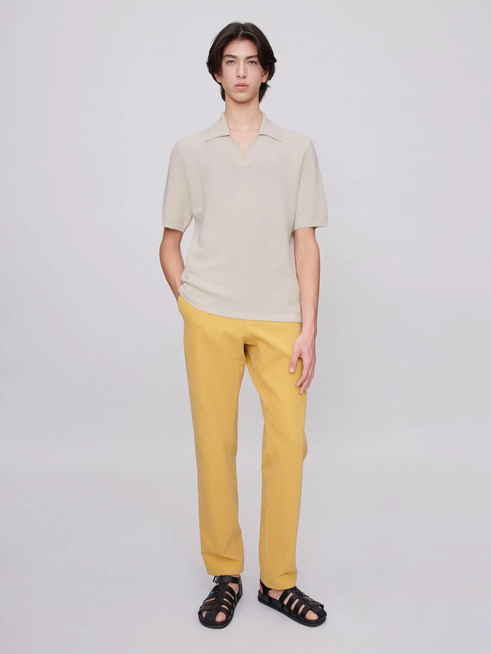 A.P.C. Men Polo Livio PAA Ecru Chine