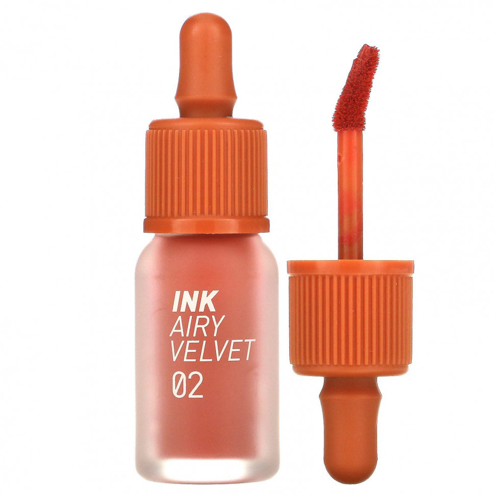 Peripera, Тинт для губ Ink Airy Velvet, 02 Selfie Orange Brown, 4 г (0,14 унции) - PPA-49122-02 оранжево-коричневый