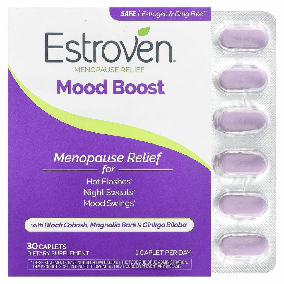 Estroven, Улучшение настроения, облегчение менопаузы, 30 капсул