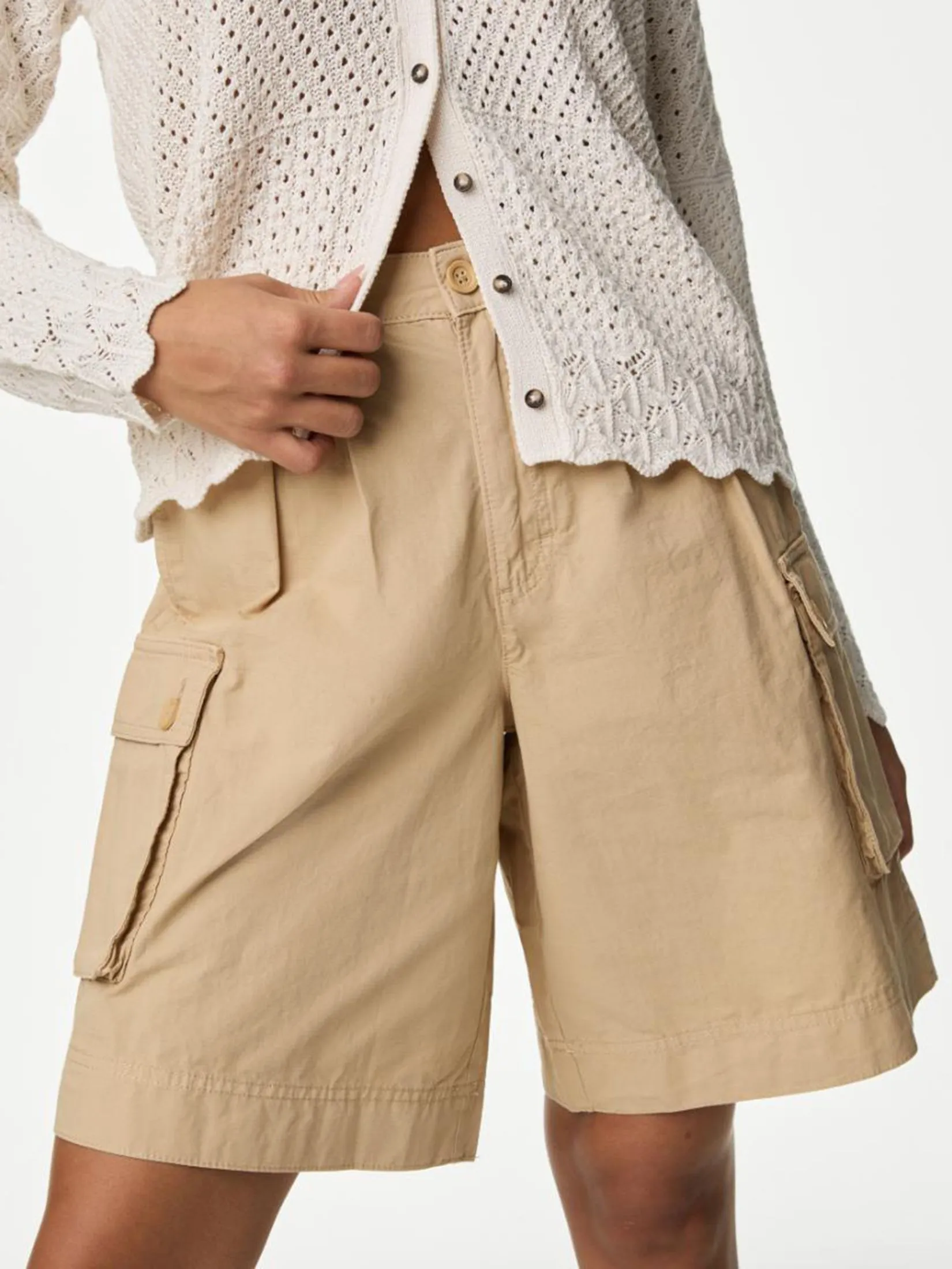 MARKS & SPENCER Women Cargo Shorts Pure Cotton