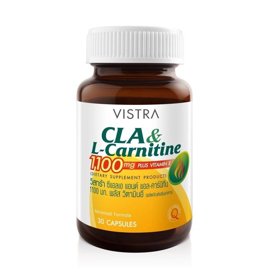 Vistra CLA  L-Carnitine 1100mg Plus Vitamin E 30Capsules