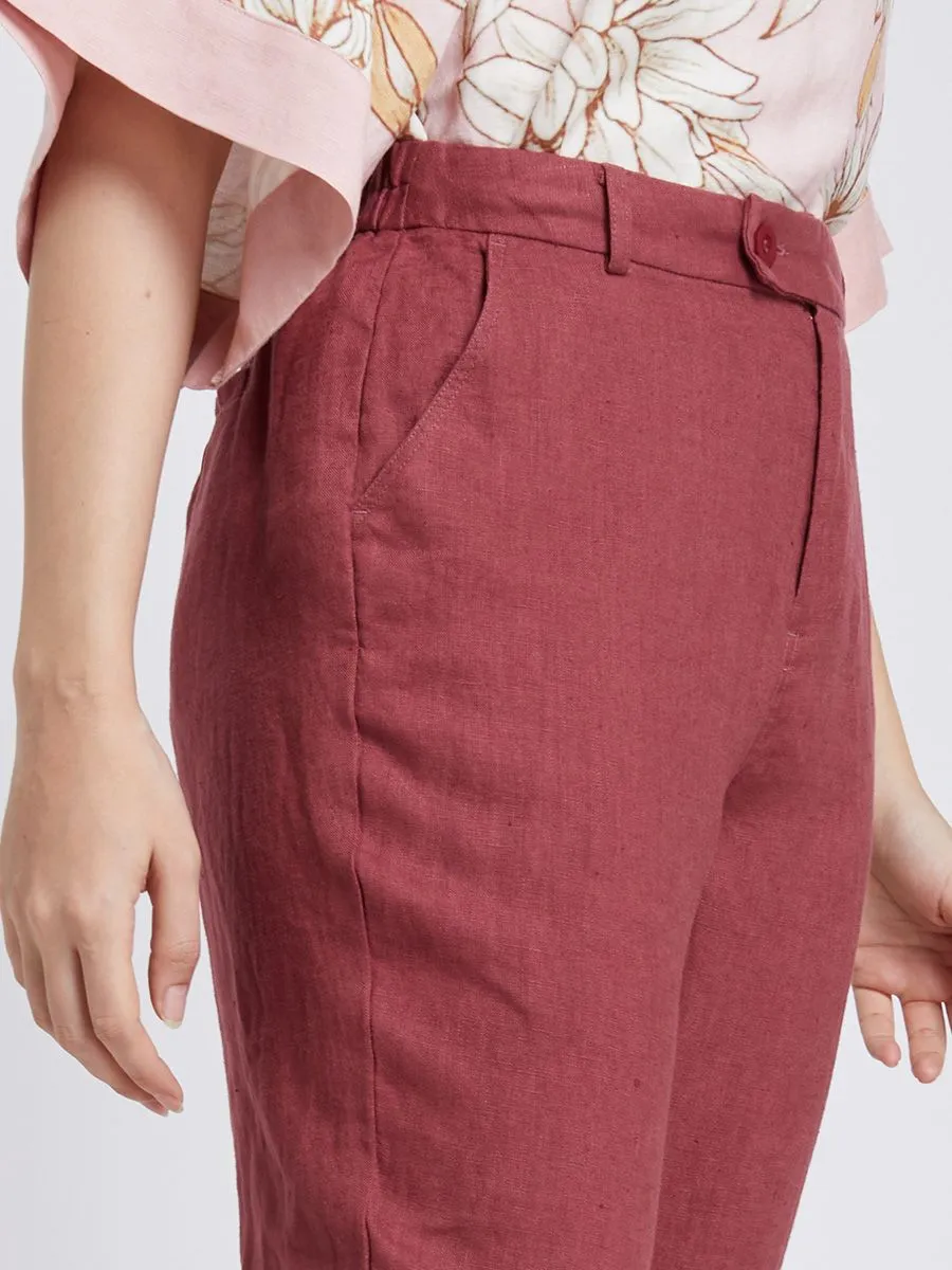 ESTIMATE Women Crop Pants Linen