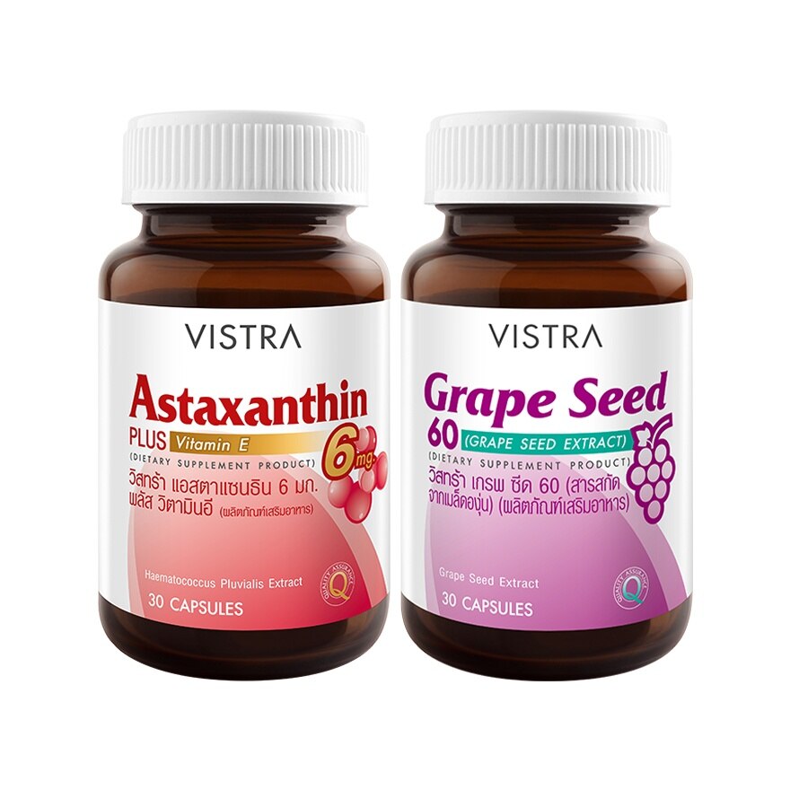 Vistra Astaxanthin 30 Cap+Grape Seed 30 Cap