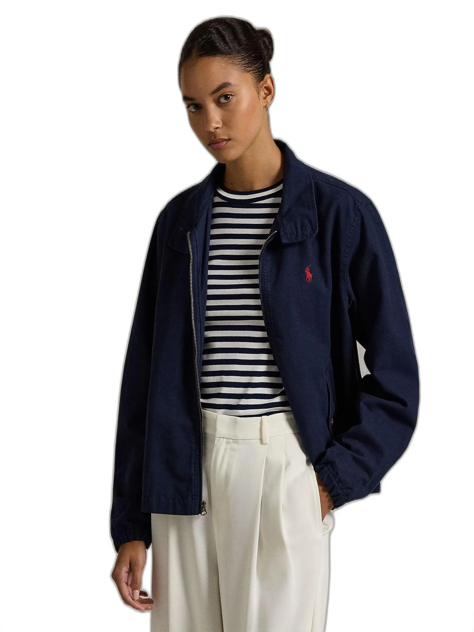 POLO RALPH LAUREN Women Jacket-Cotton Canvas Jacket WMPOOTWN5A20066-Navy-410