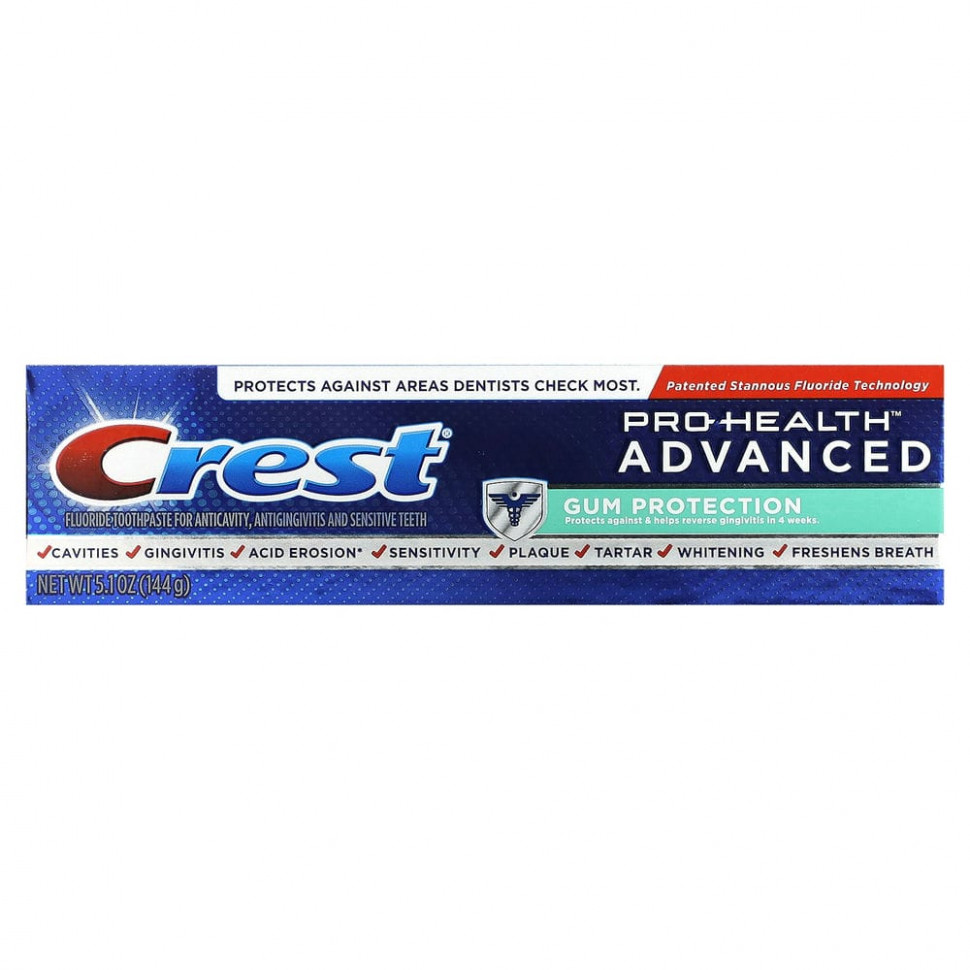 Crest, Pro Health, улучшенная зубная паста с фторидом, защита десен, 144 г (5,1 унции)