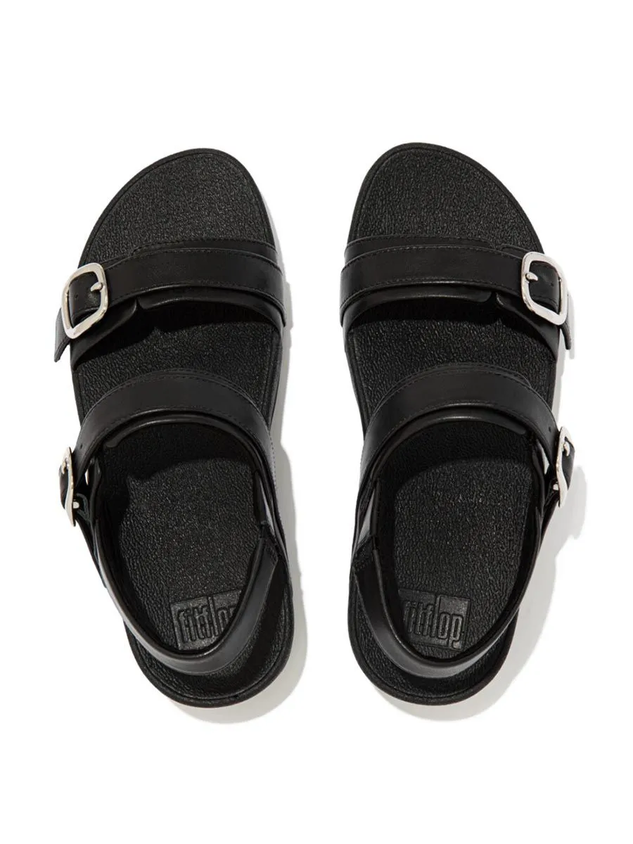 FitFlop™ WOMEN'S LULU ADJUSTABLE LEATHER B/S ES6-090 BLACK