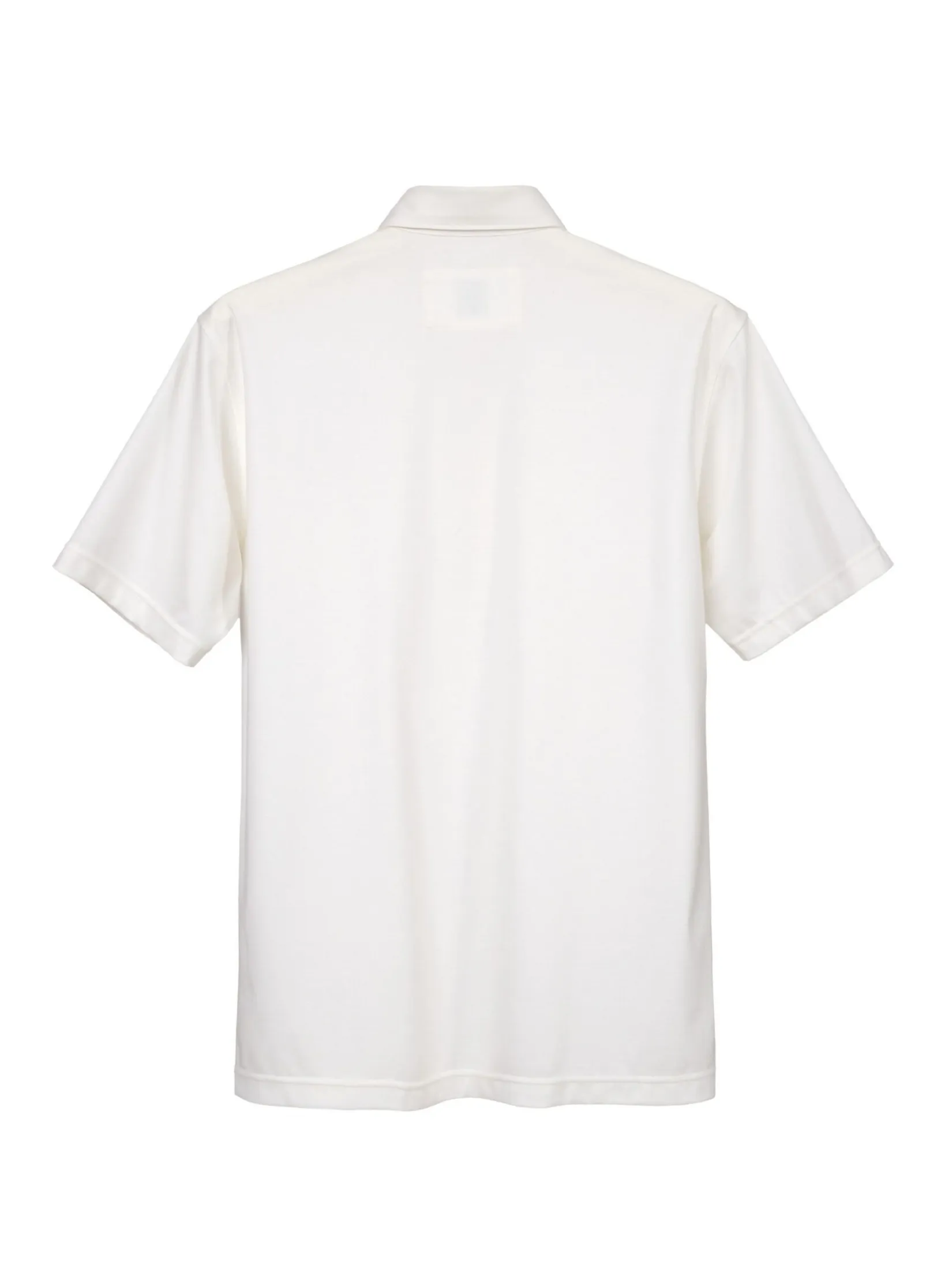 TAKEO KIKUCHI MEN WHITE  ECO SMOOTH AND SILKY BUSINESS POLO SHIRT