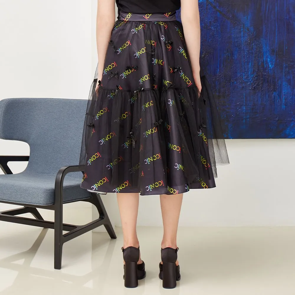 ICONIC BLACK HEARTLY SKIRT