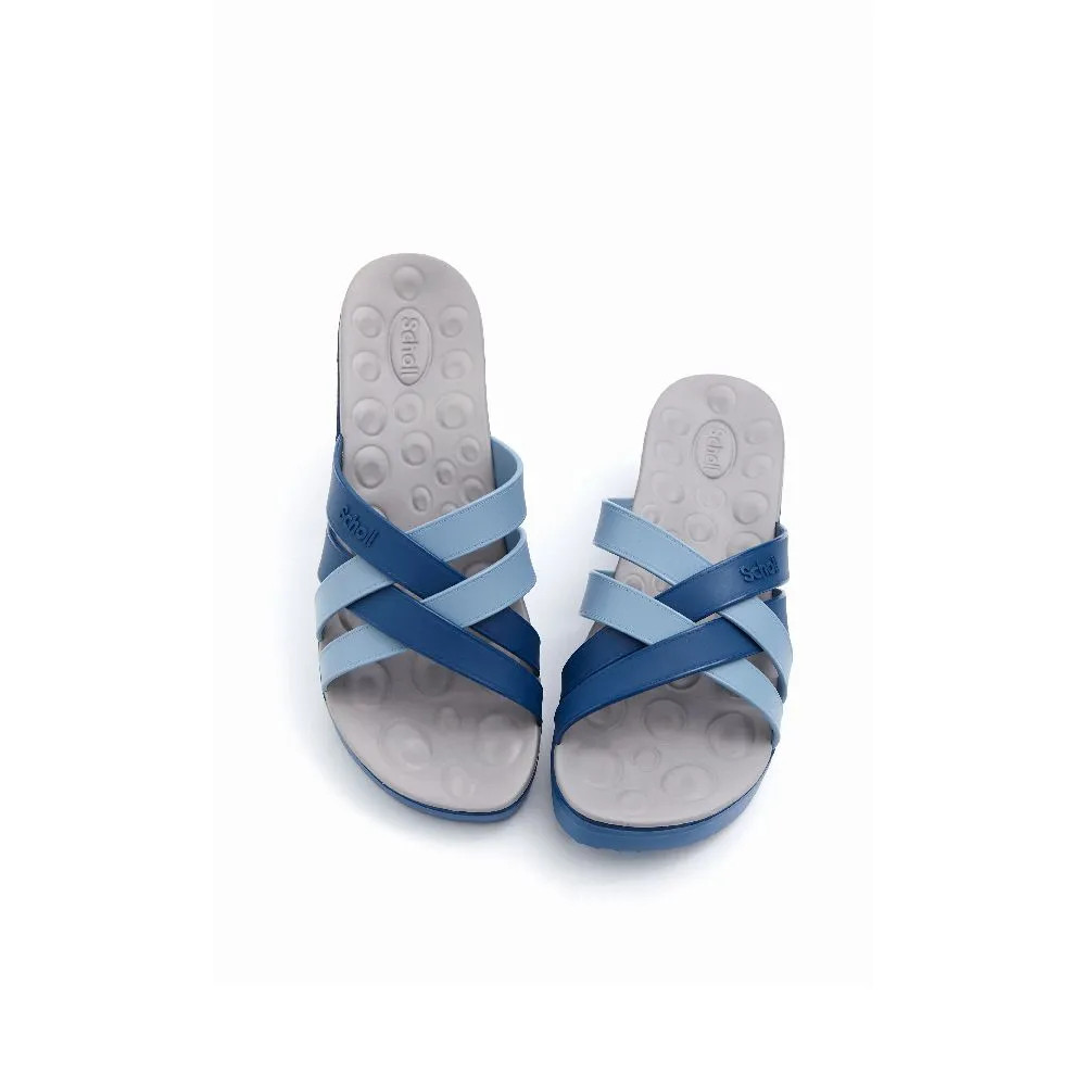 SCHOLL Navy/Sea Blue Slide Sandals - Sand