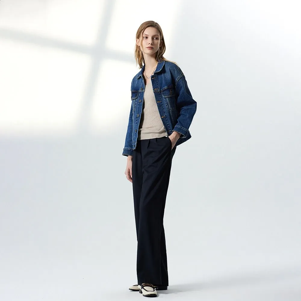 JESSICA RED DEEP BLUE  NORMAL DENIM JACKET