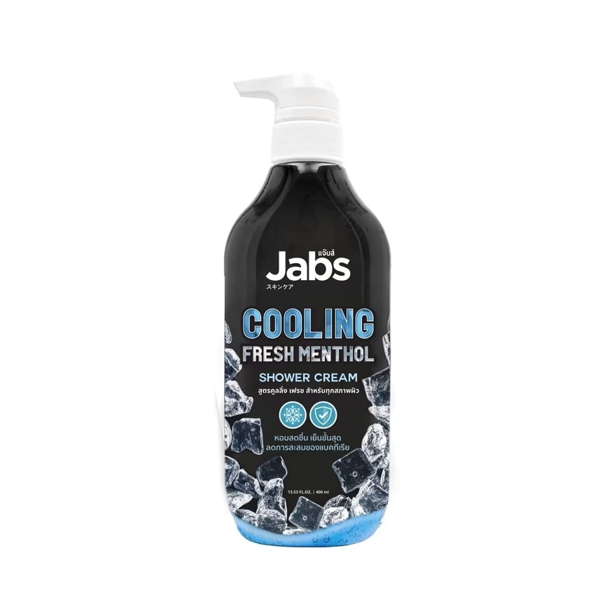 Jabs Shower Cream Cooling Fresh Menthol 400 Ml. ครีมอาบน้ำ สูตรเย็น - Blue
