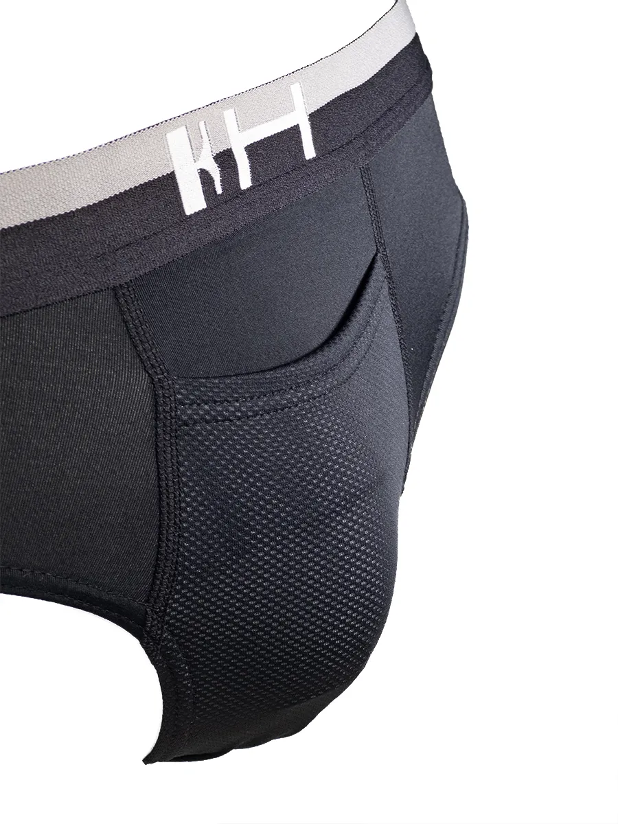 ELLE HOMME UNDERWEAR MEN BRIEFS NEW COLLAGEN INNOVATION KUB8001BL BLACK