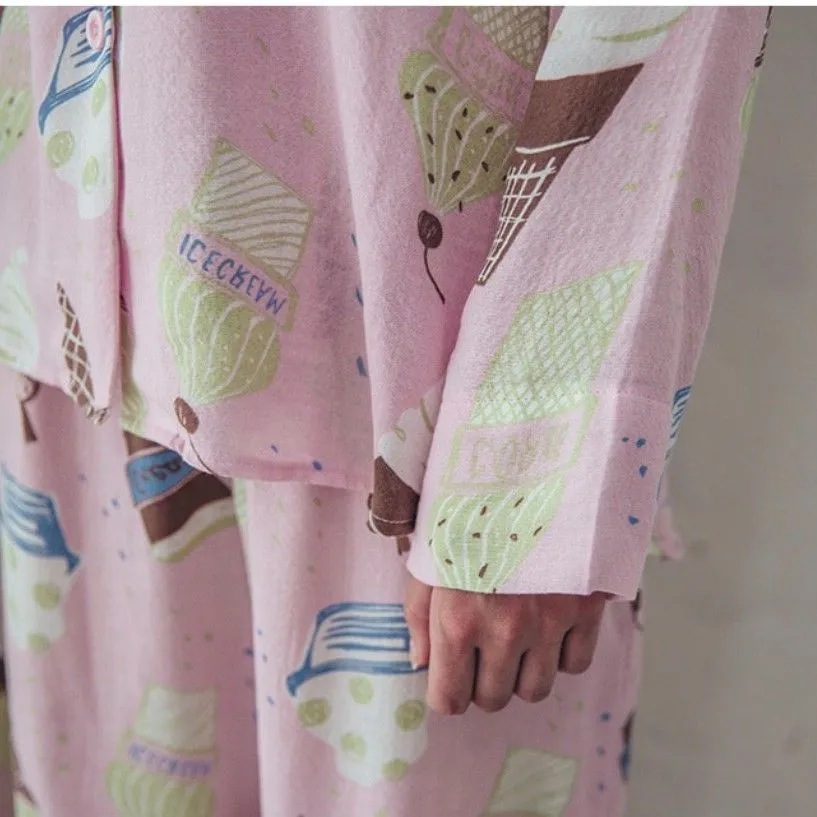 SKINN INTIMATE Pink Rayon-Cotton Pajamas Set (Made in Korea)