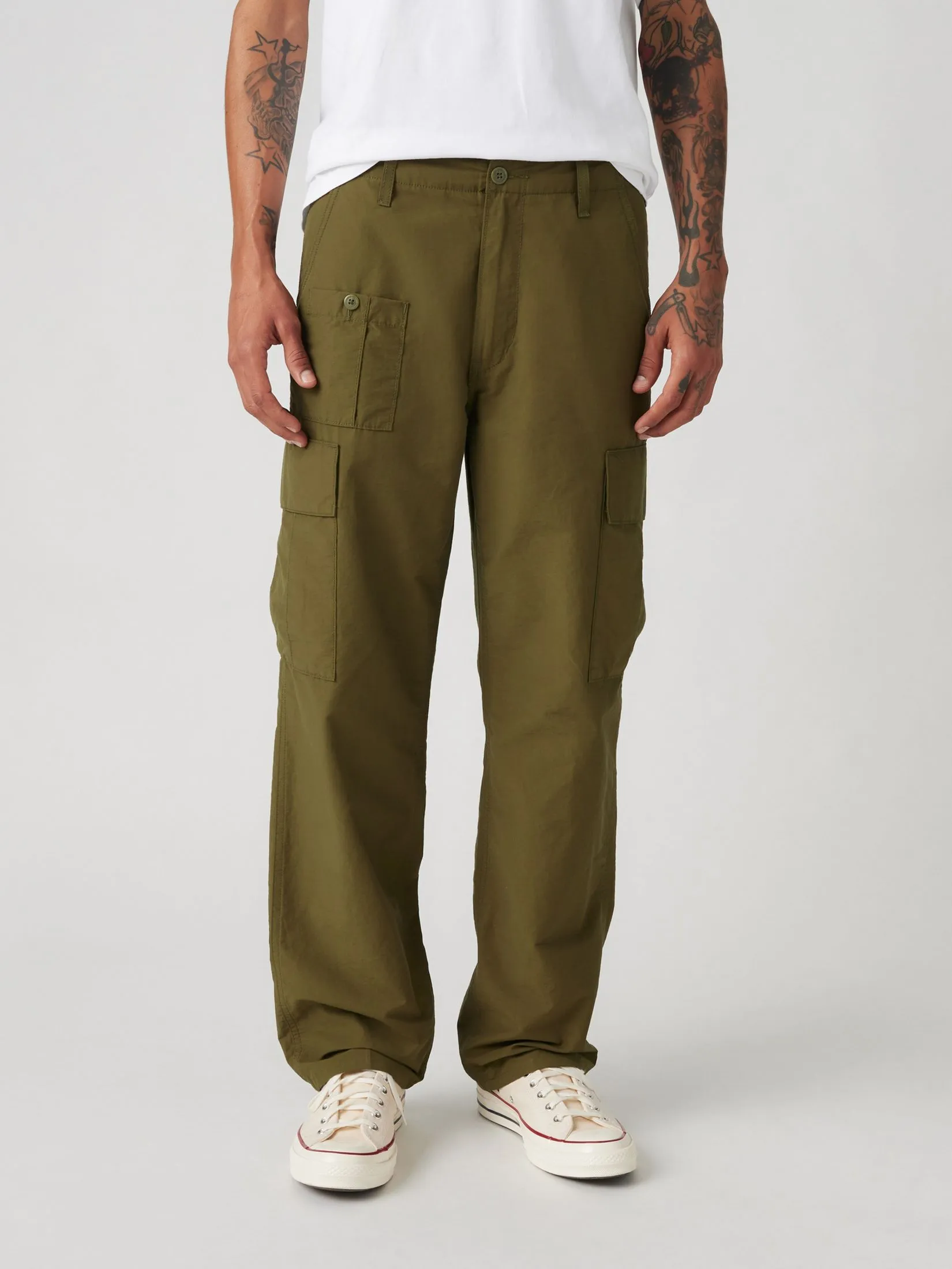 LEVI'S Men's Parachute Cargos Green