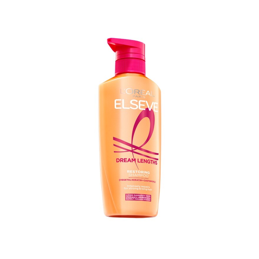L'Oreal Paris Elseve Shampoo Dream Lengths Restoring 400 Ml. ผมยาว แห้งเสีย