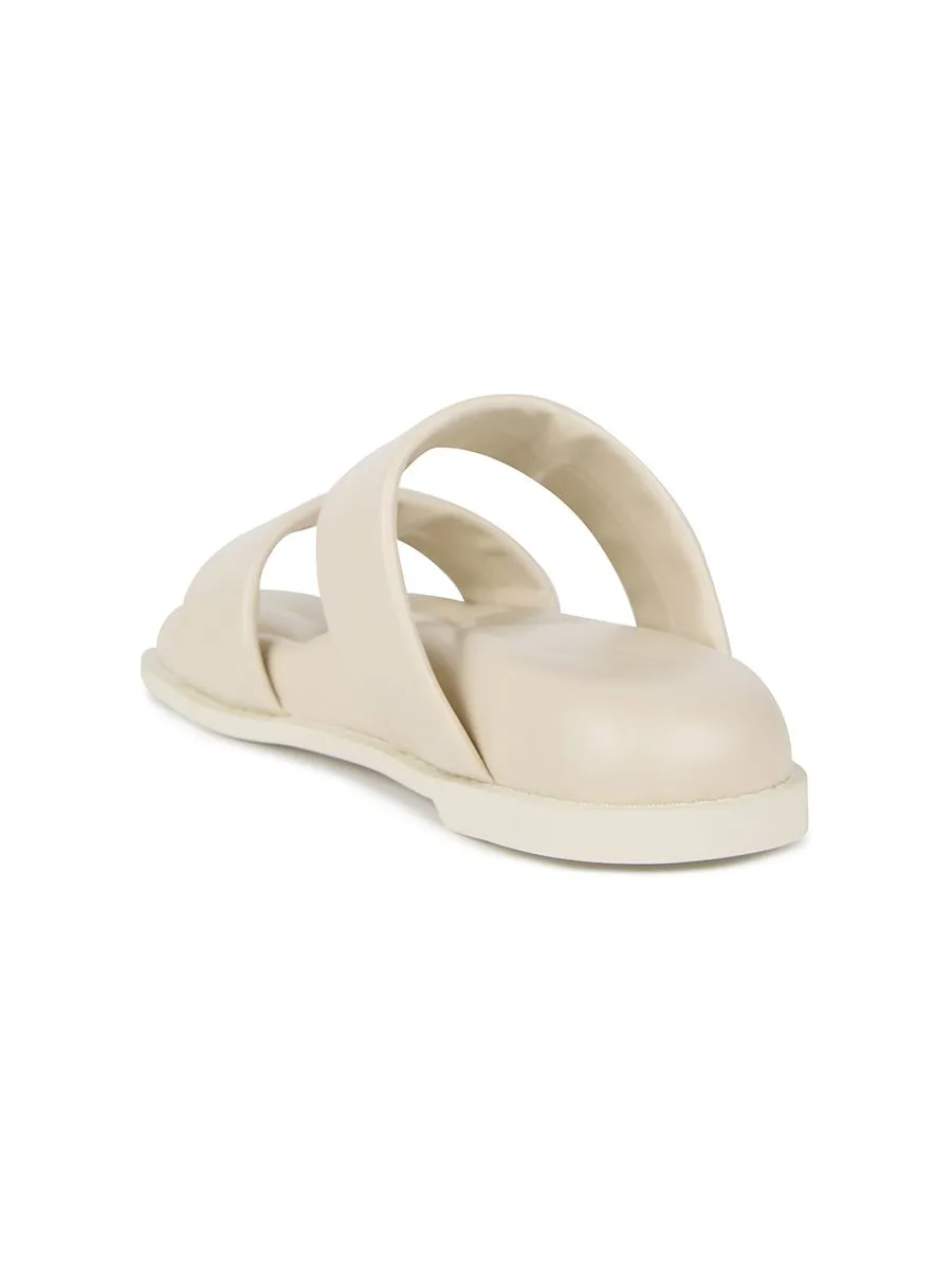 SHU WOMEN  SOFASANDALS DOUBLE PUFF - WHITE CHOC