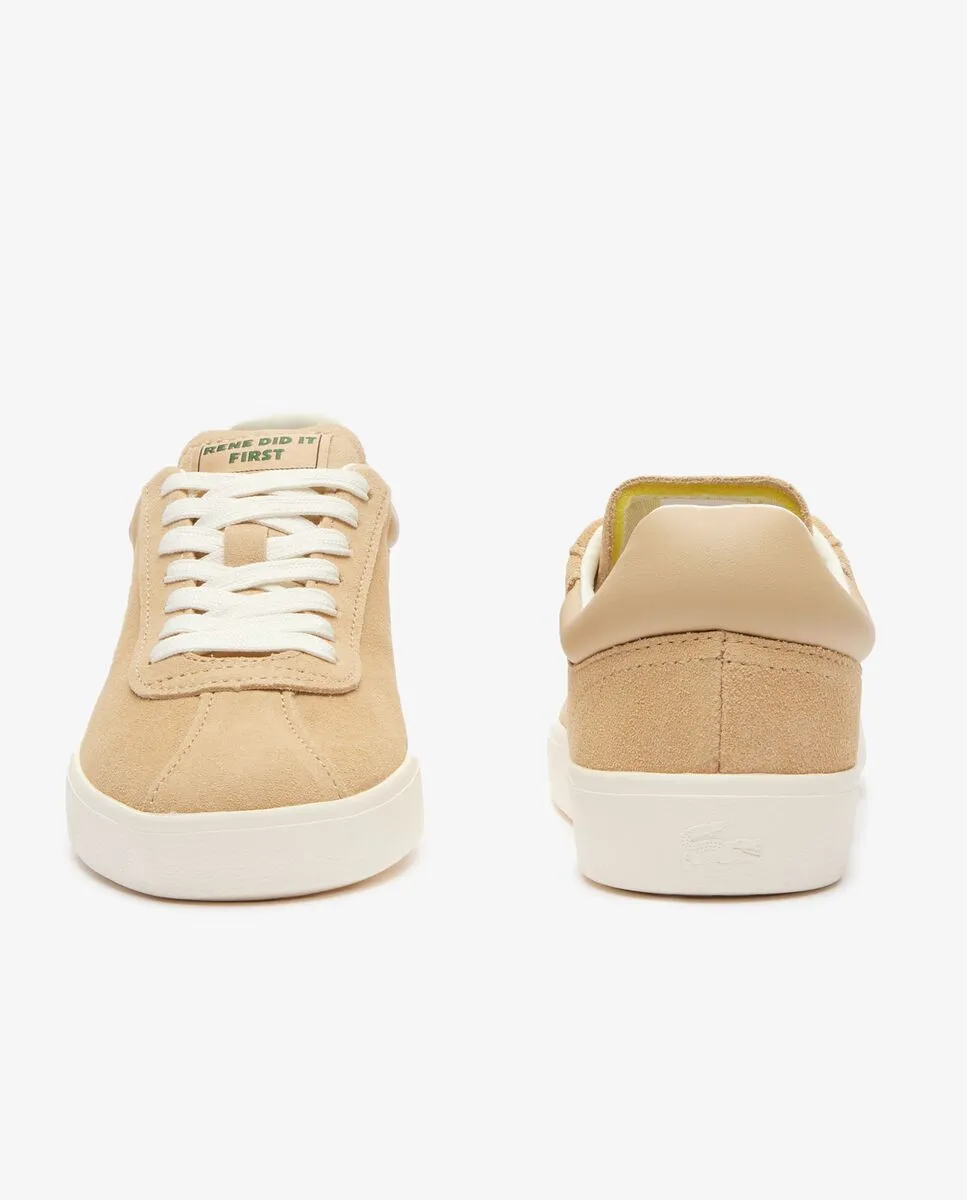 LACOSTE Light Brown Women’s Baseshot Tonal Leather Trainers