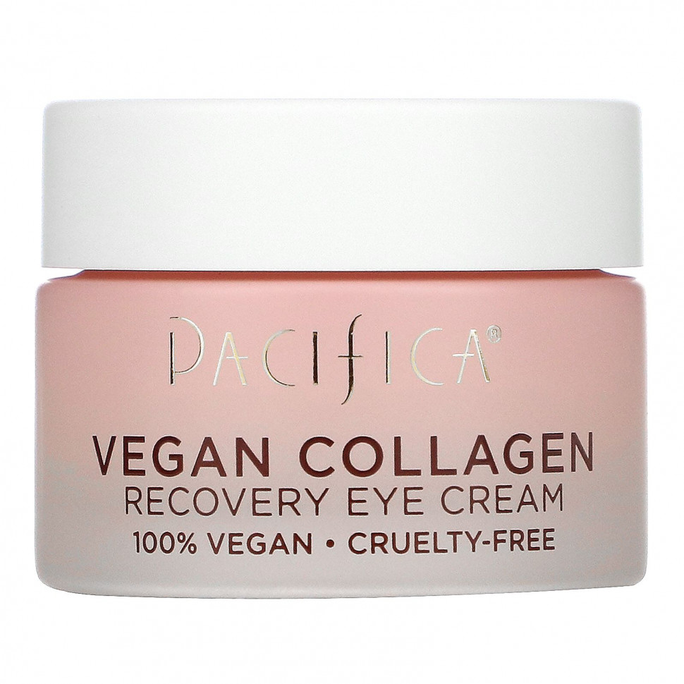Pacifica, Vegan Collagen, Восстанавливающий крем для кожи вокруг глаз, 0,5 жидкой унции (15 мл)