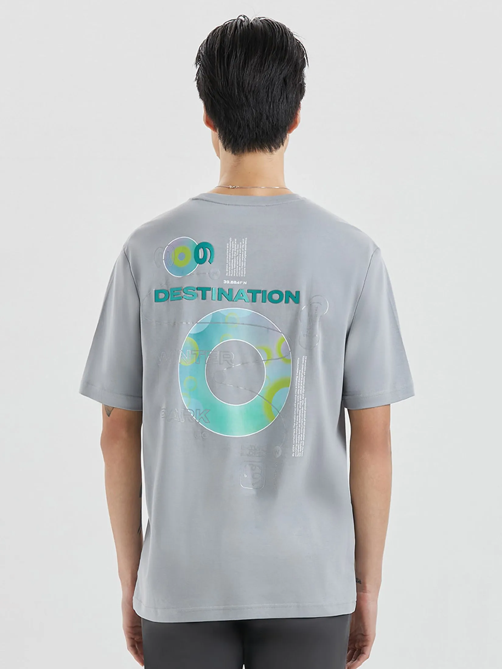 DAPPER DAPPER DESTINATION Print T-Shirt Grey